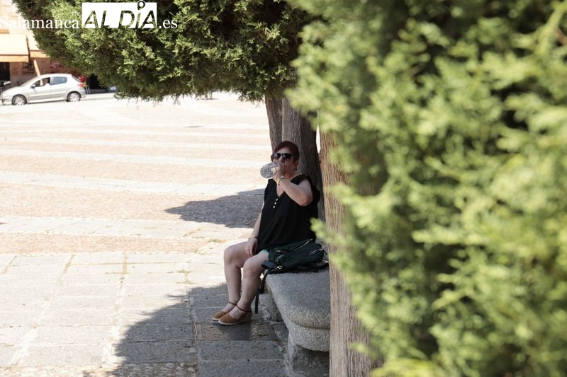 Los salmantinos buscan oasis para escapar del asfixiante calor