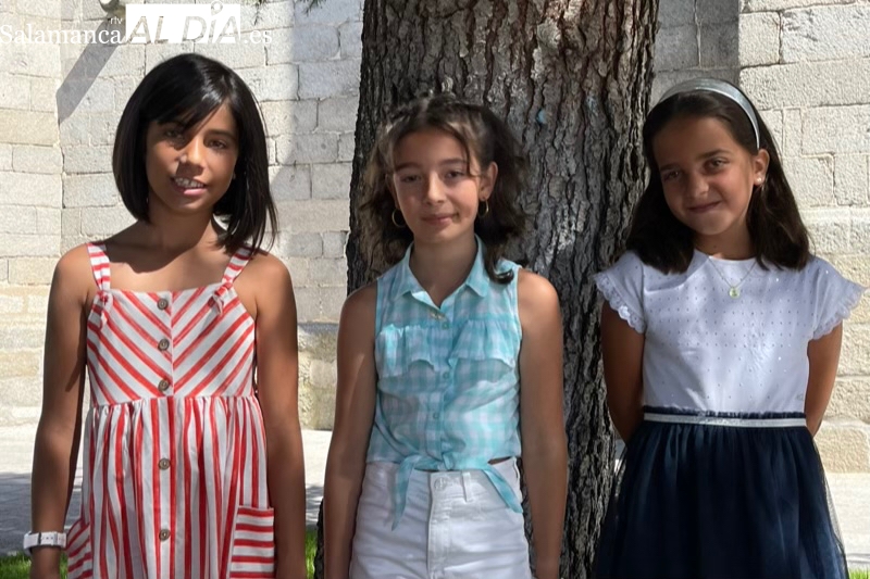 Alma Gómez, Jimena Sagrado y Jimena Díaz, ilusionada Corte infantil de las fiestas 2022 de Peñaranda