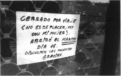 Cerrado por vacaciones