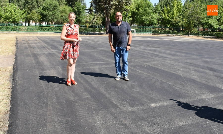 Remozada la pista deportiva del Colegio Arrabal del Puente