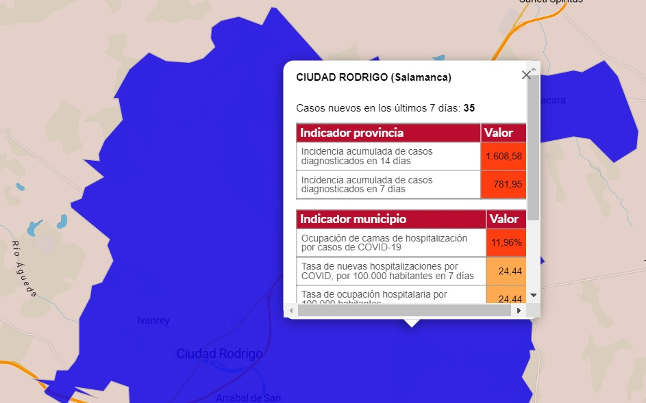 Continúa la bajada del número de localidades con casos en las últimas semanas