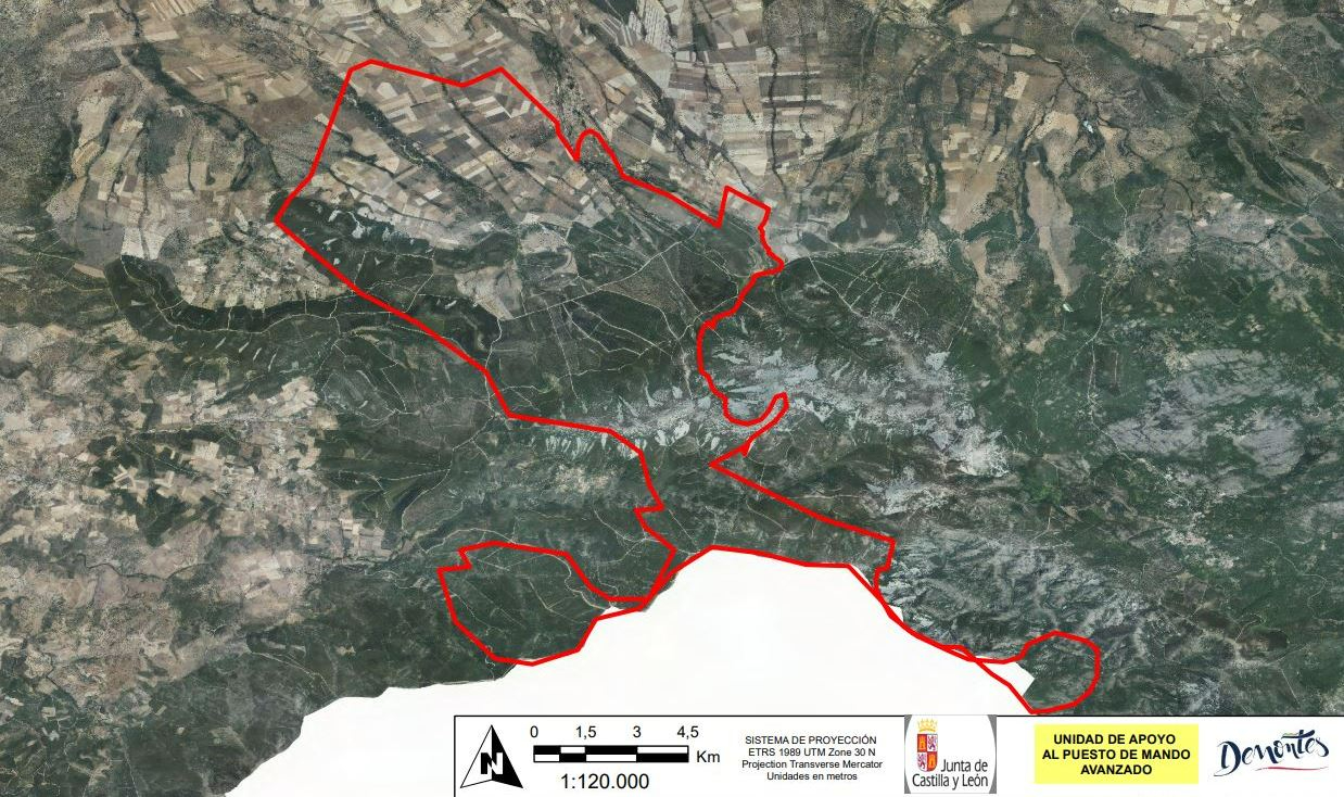 El incendio ha afectado en territorio salmantino a unas 9.000 hectáreas