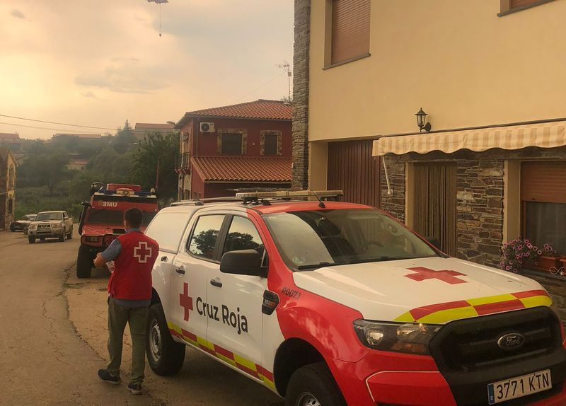 Cruz Roja Salamanca presta apoyo en los incendios de la provincia de Salamanca