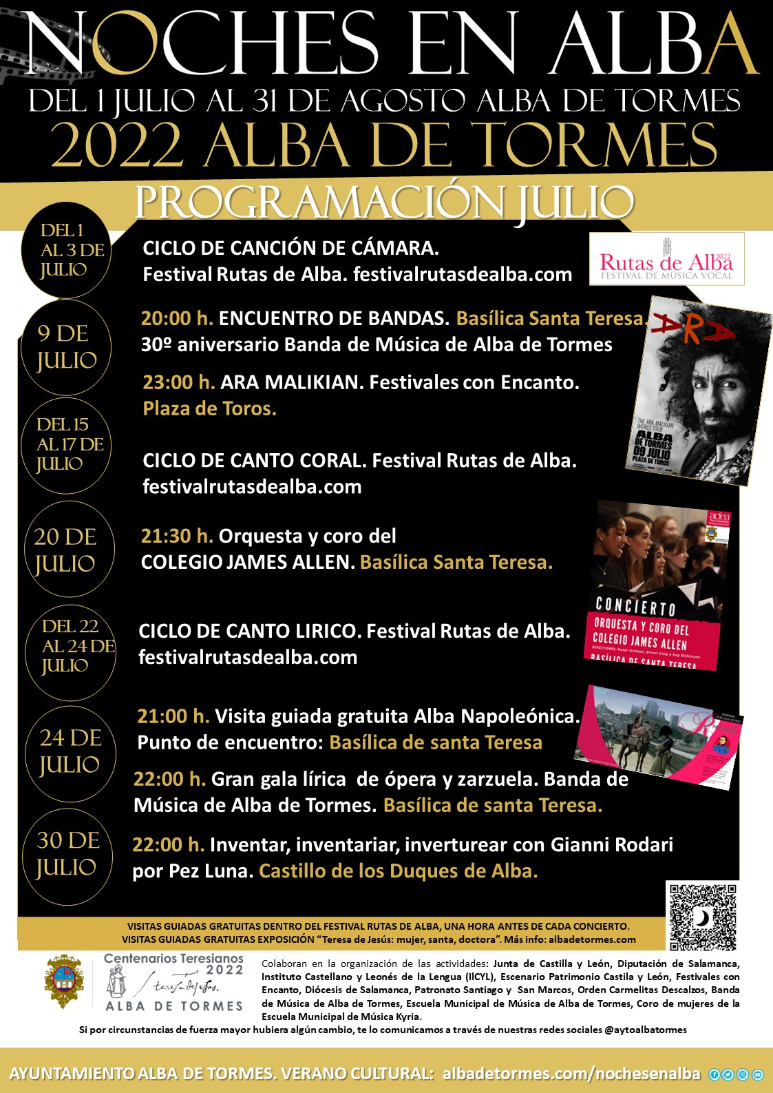 Noches de música y eventos en Alba de Tormes