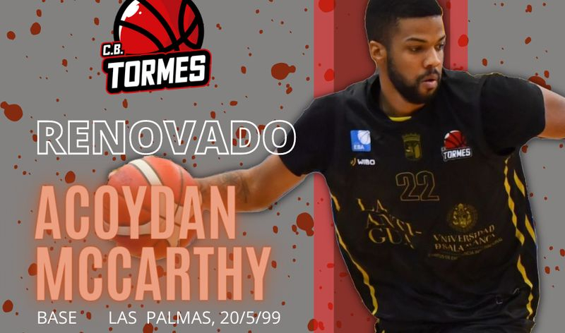 Acoydan McCarthy, primera pieza de La Antigua CB Tormes para LEB Plata