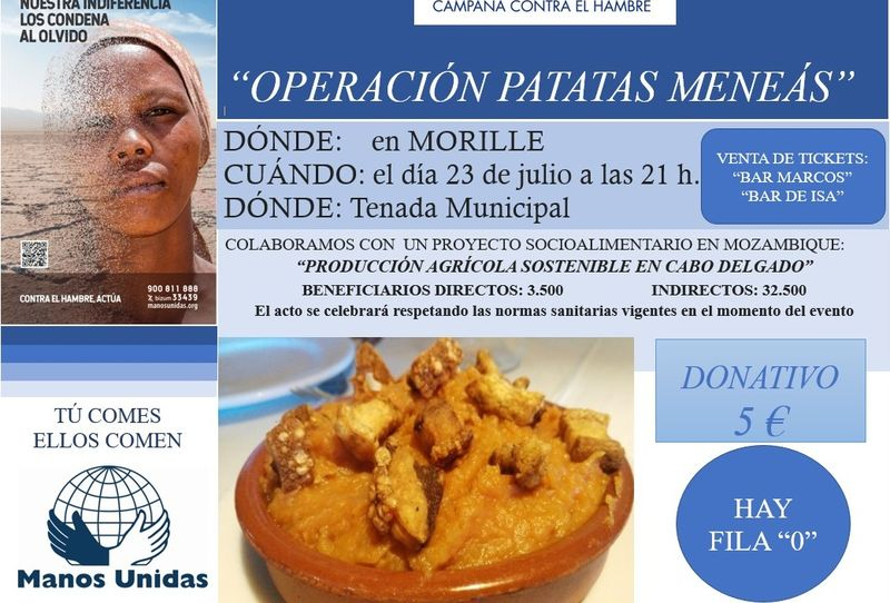 Operación Patatas Meneás en Morille a favor de Manos Unidas