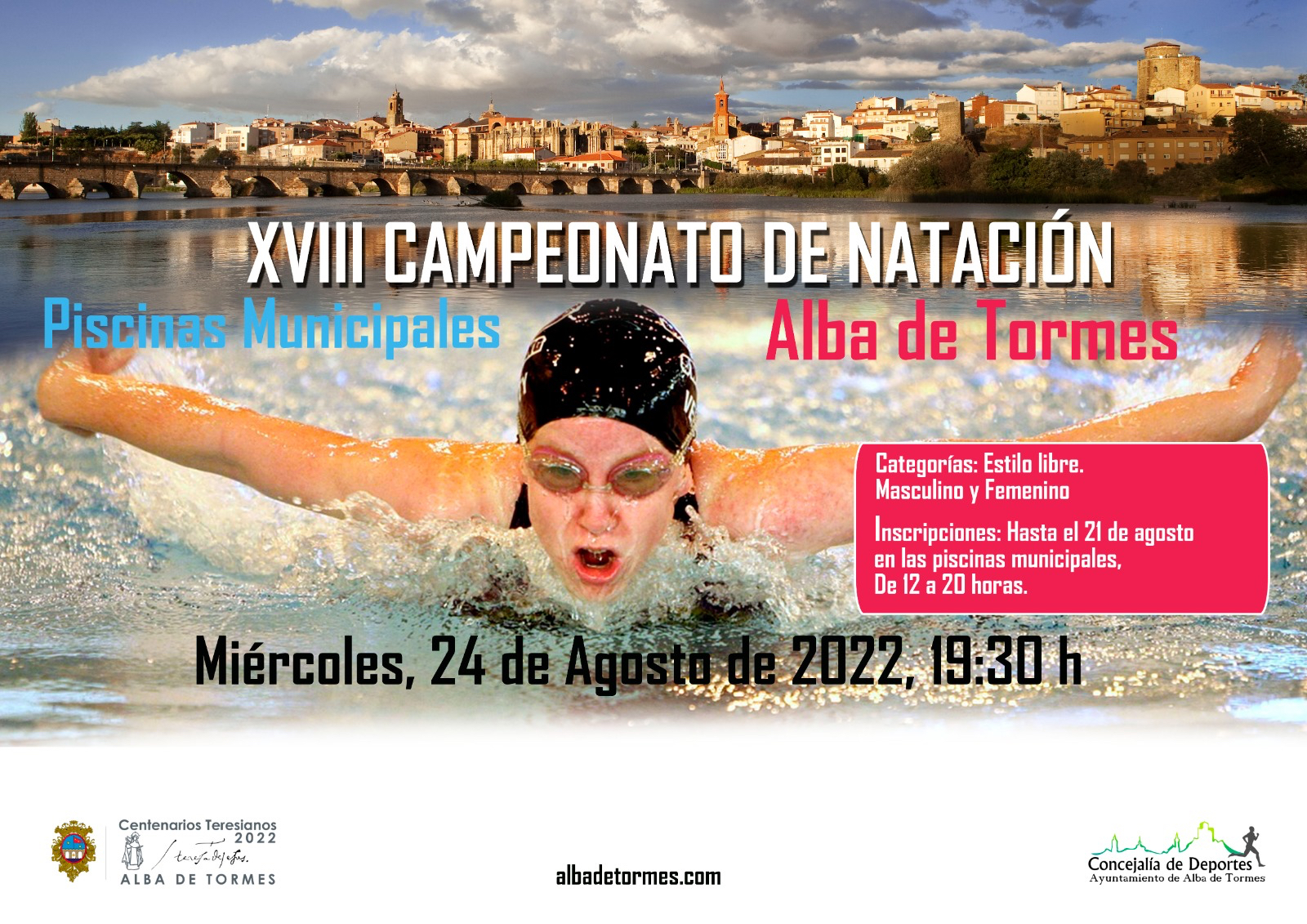 Abierto el plazo de inscripción del campeonato de natación Villa Alba de Tormes