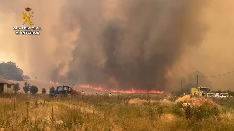 Un detenido como presunto autor de uno de los incendios forestales en Burgos que ha quemado más de 3.000 hectáreas