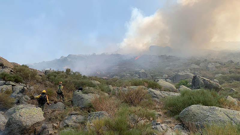 El incendio de Candelario se mantiene en nivel 1 y pendiente de perimetración 