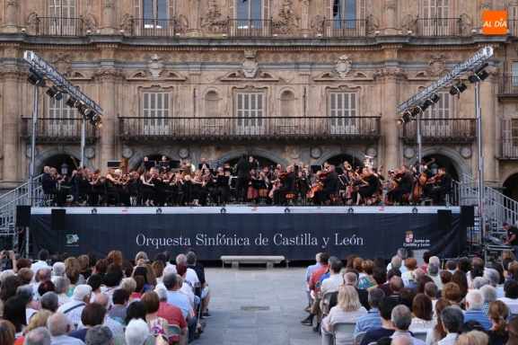 Concierto de la Orquesta Sinfónica de Castilla y León, este lunes en la Plaza Mayor