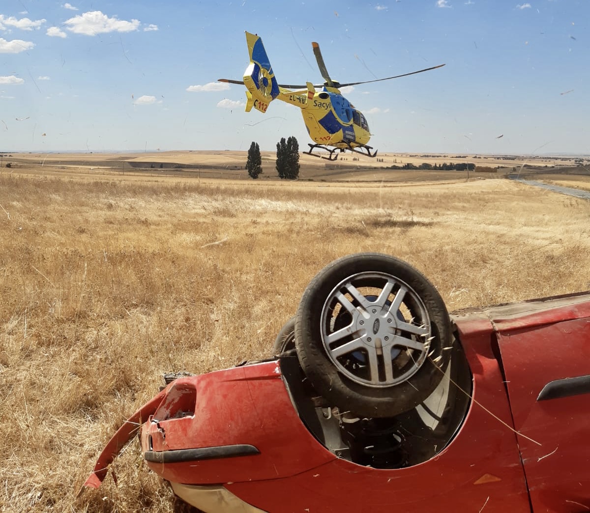 Rescatado por los bomberos un varón de 79 años tras sufrir un accidente en Mancera de Arriba 