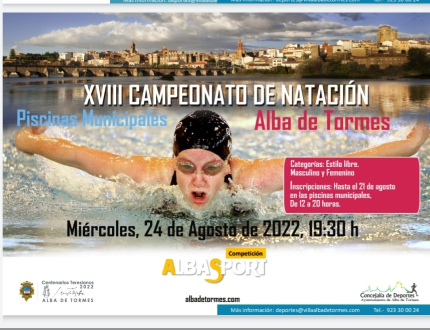Todo listo para el Campeonato de Natación de Alba de Tormes
