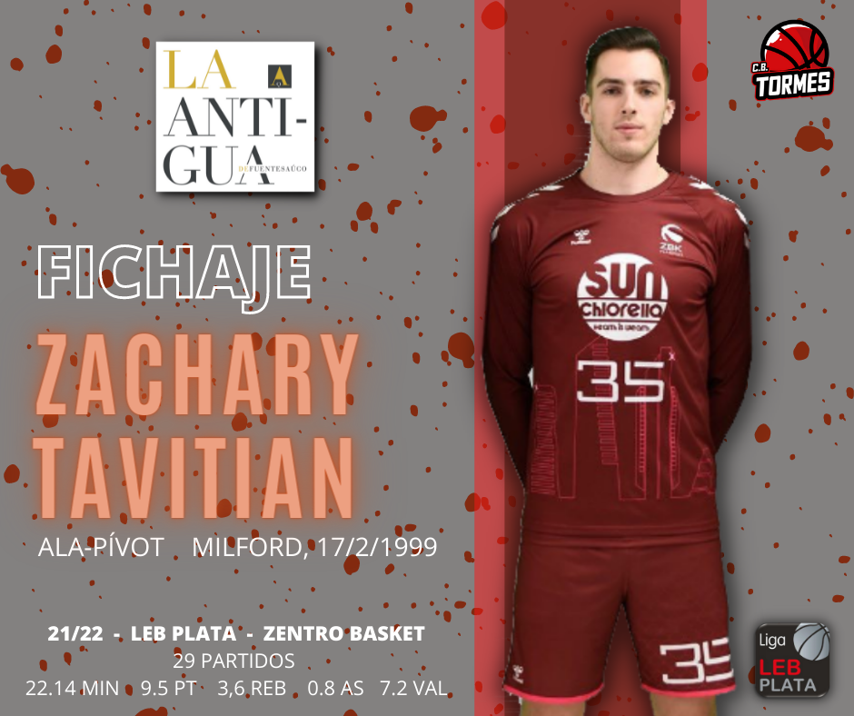 Zach Tavitian, otro refuerzo interior para el CB Tormes con experiencia en la categoría