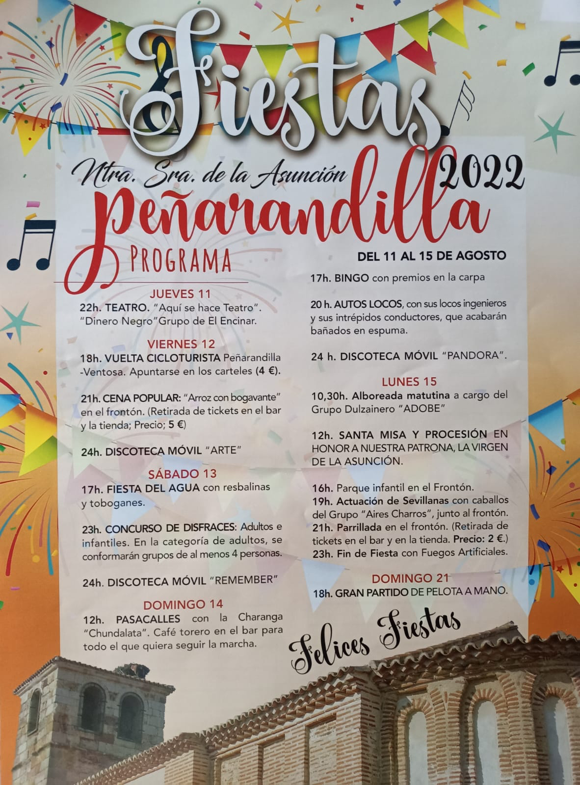 Peñarandilla inicia este jueves sus fiestas en honor a Nuestra Señora de la Asunción