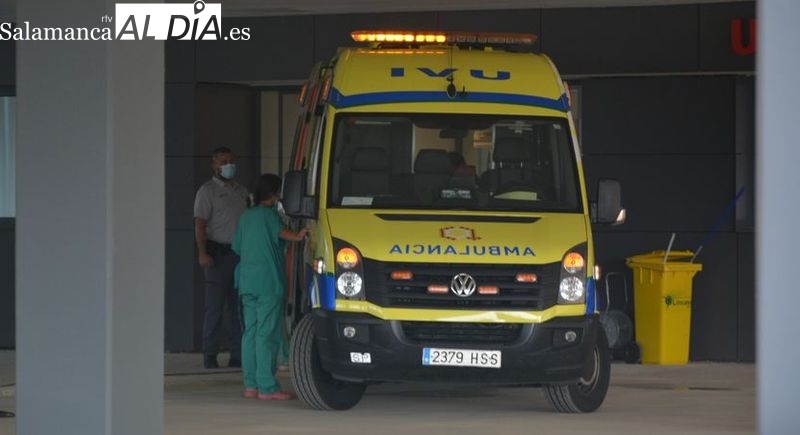Evacuada al Hospital una motorista accidentada en Santa Marta de Tormes
