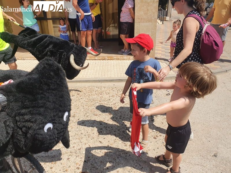 Cetrería, carretones y el humor de J. J. Vaquero para el disfrute de los vecinos de Doñinos de Salamanca