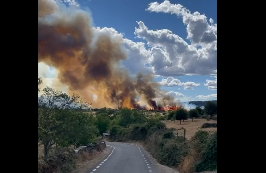 Preocupación por un nuevo incendio en Cilleros de la Bastida