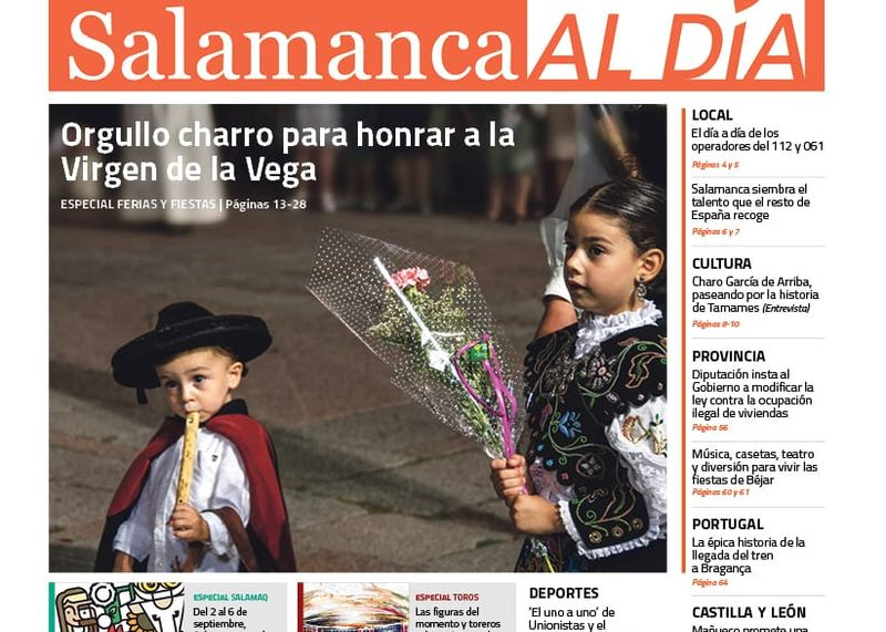 El número de septiembre del periódico de papel SALAMANCA AL DÍA sale a la calle este jueves
