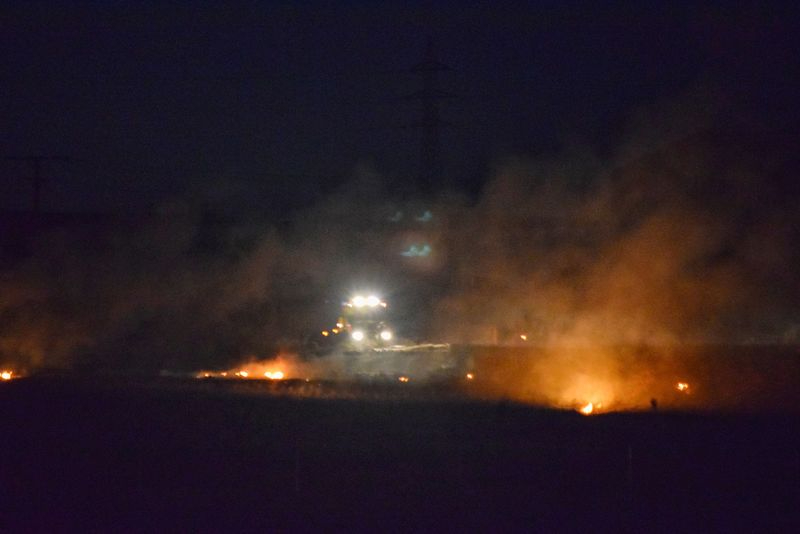 Incendio de pastos en Cabrerizos
