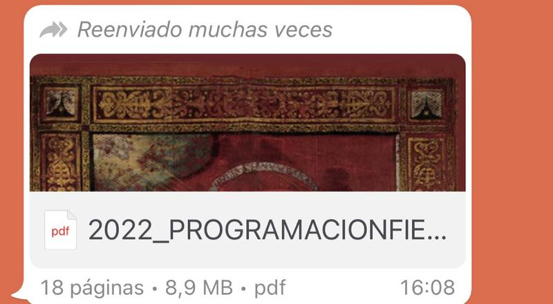 El programa de las Fiestas Patronales de Santa Teresa se filtra por whatsapp 