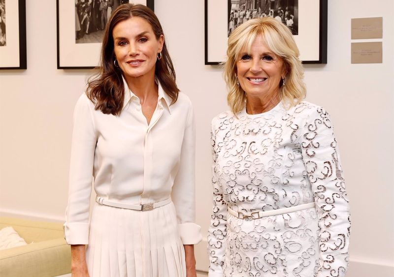 La Reina Letizia y Jill Biden, complicidad para impulsar la Investigación del Cáncer