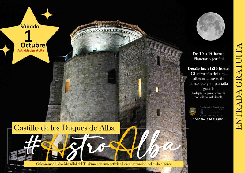 Alba de Tormes celebra el Día Mundial del Turismo con un planetario y una observación astronómica 