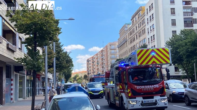 Susto en el paseo de la Estación por el humo que salía de un edificio
