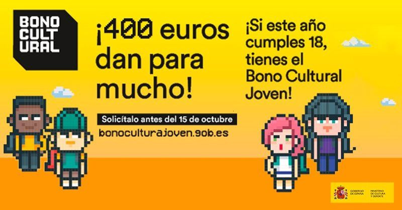 400 euros dan para mucho, la campaña de Cultura para impulsar el Bono Cultural Joven 