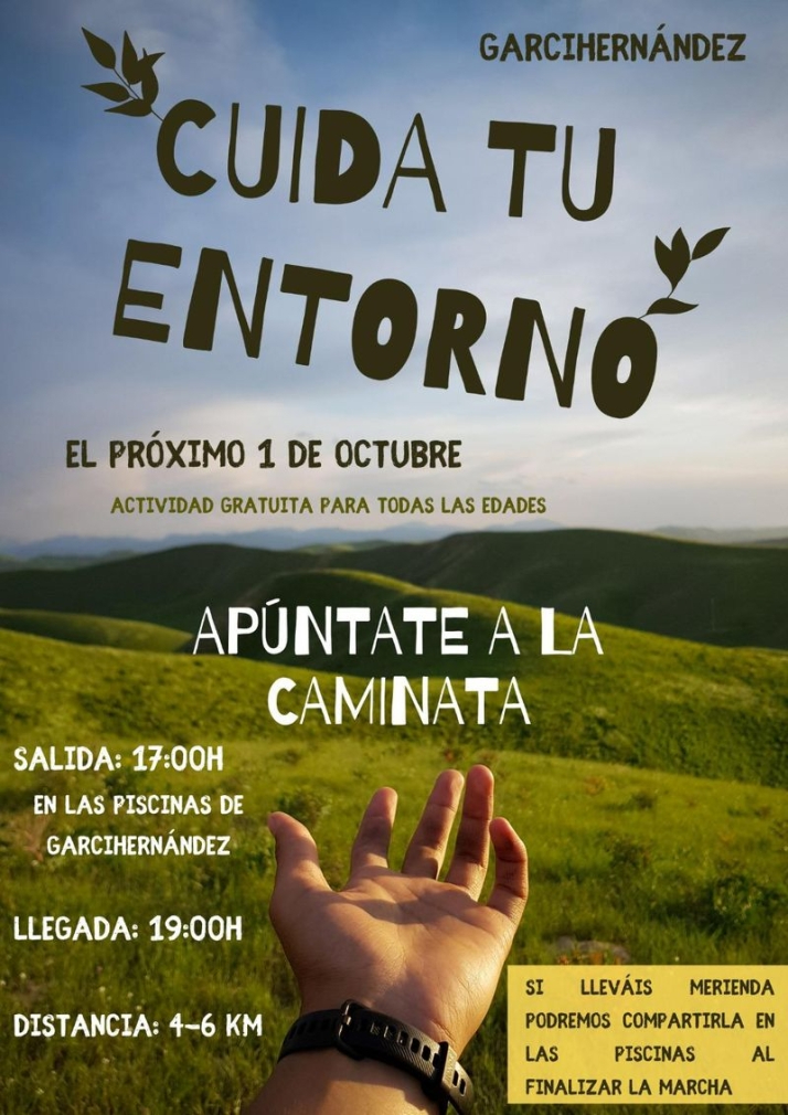 Convocan una caminata para limpiar el entorno natural de Garcihernández