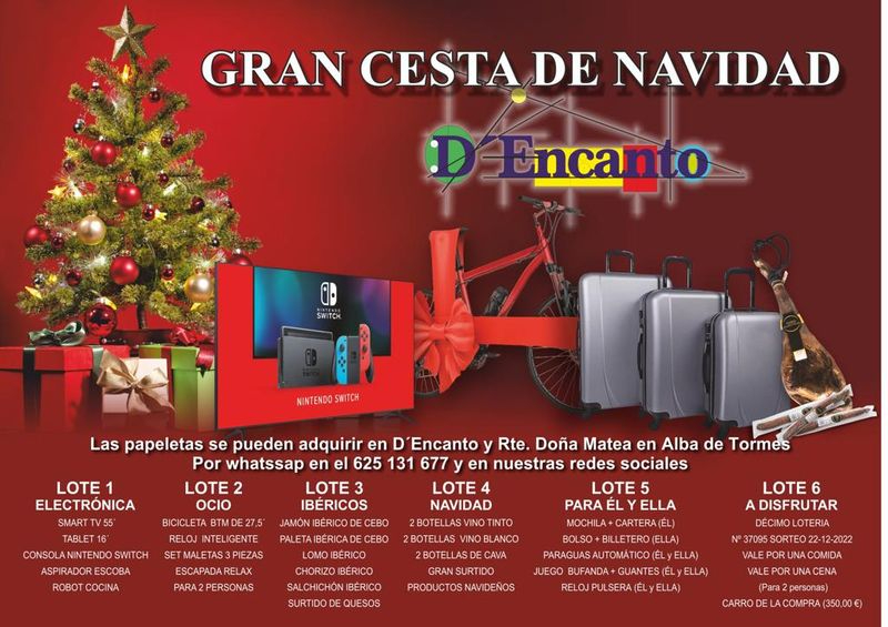 Espectacular cesta de Navidad de la tienda D Encanto