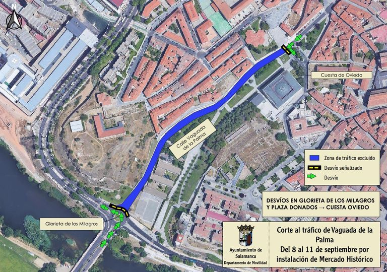 Cortes de tráfico y desvíos por la celebración del mercado histórico 