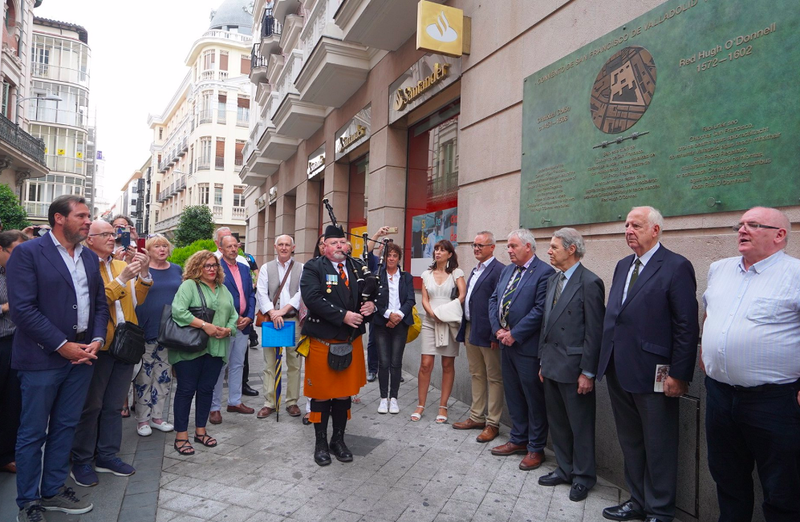 Descendientes de Colón y Red ODonnell visitan Valladolid en la inauguración de una placa del Convento de San Francisco  