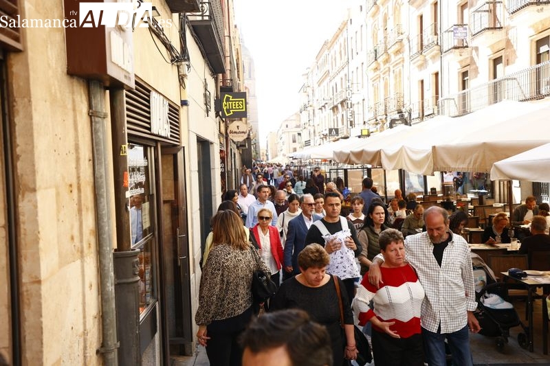 Buen ambiente en el centro en este festivo entre semana