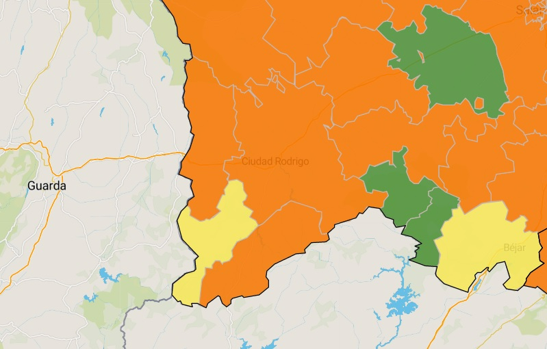 El naranja gana terreno en la comarca aunque se amortigua el número total de positivos