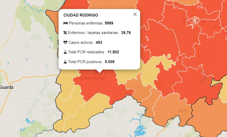 La Zona Básica de Ciudad Rodrigo llega a los 5.000 positivos detectados desde que estalló la pandemia