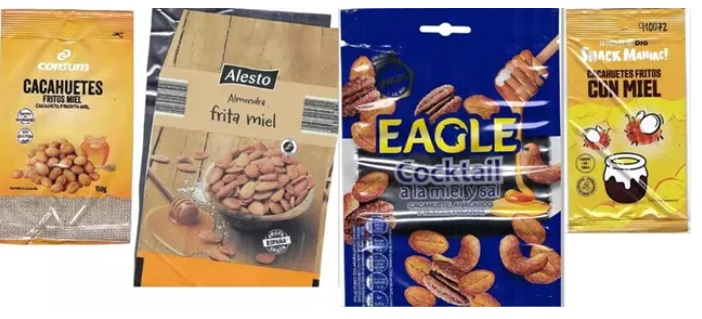 Consumo retira varios productos de frutos secos por presencia de cuerpos extraños metálicos