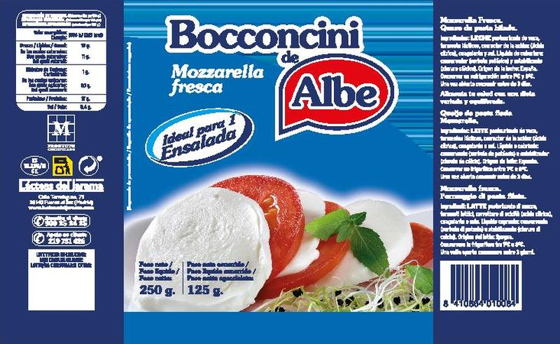 Alerta por la presencia de toxina estafilocócica en esta mozzarella fresca
