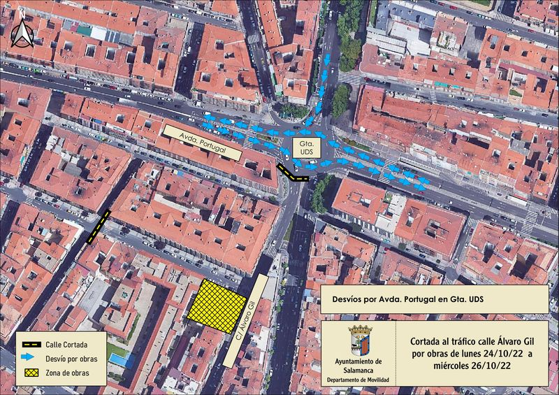 La calle Álvaro Gil vuelve a cortarse al tráfico desde este lunes