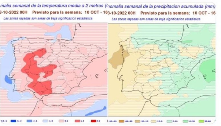 Las temperaturas estarán por encima de lo normal durante la próxima semana 