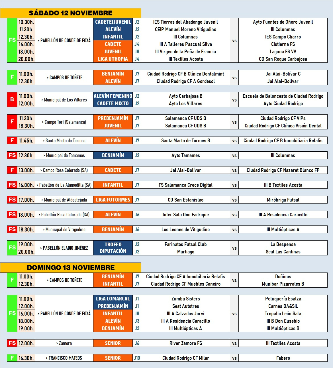 AD | 12-13 NOV | El III Columnas pondrá en marcha el domingo su XIV Liga Comarcal Prebenjamín