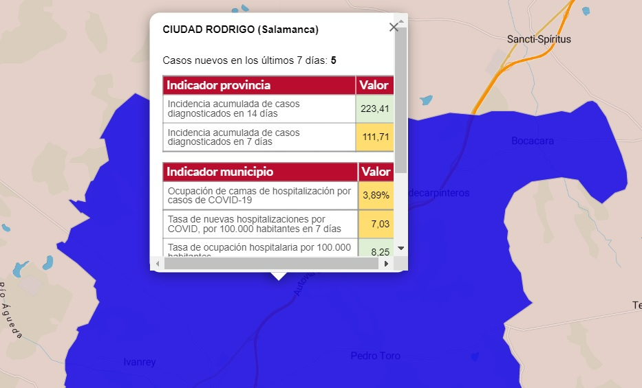 Sólo constan positivos en las últimas dos semanas en 4 de las 54 localidades de la comarca