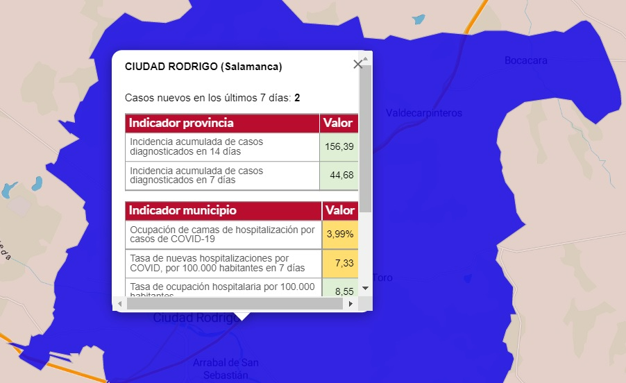 Abusejo, Miróbriga y Fuenteguinaldo, únicas localidades con casos en los últimos 14 días