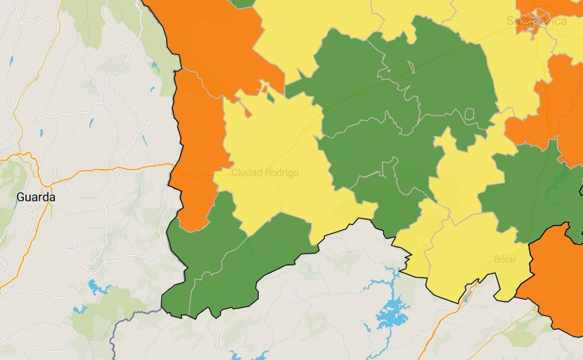 Cinco zonas básicas de la comarca lucen en verde, la mejor cifra desde hace un año
