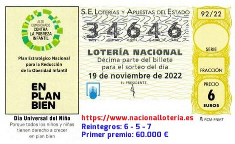 Un segundo premio de la Lotería Nacional deja 120.000 euros en Santa Marta de Tormes