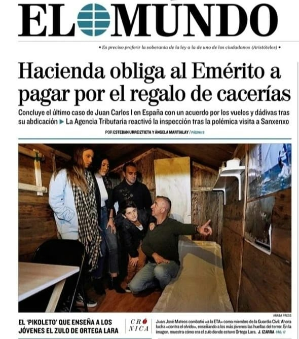El mirobrigense Juan José Mateos San José, protagonista de la portada de ‘El Mundo’