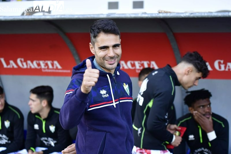 Los protagonistas del CD Guijuelo - Dépor, al habla: Mario Sánchez, Óscar Cano...