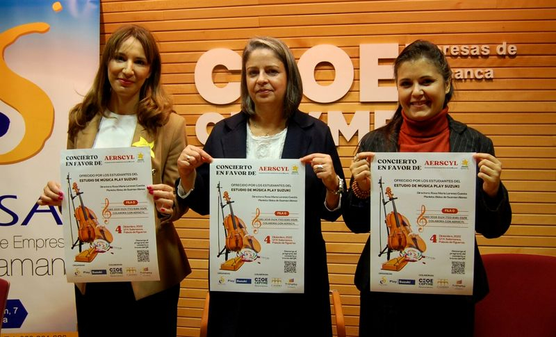 Empresarias salmantinas muestran su cara solidaria para ayudar a AERSCYL