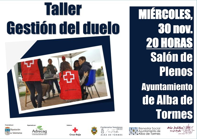 Taller sobre la gestión del duelo el 30 de noviembre