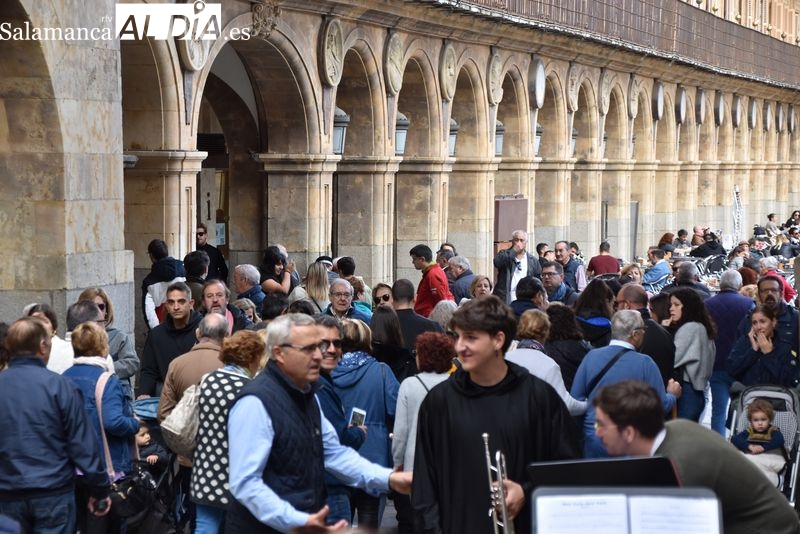 Plaza, terrazas, zona monumental... el centro se llena en este martes festivo