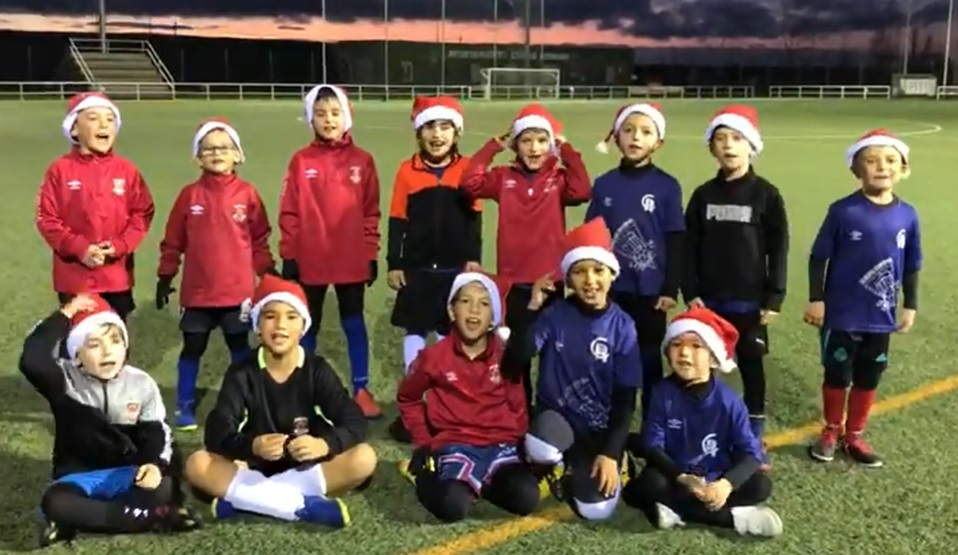 El Prebenjamín del Ciudad Rodrigo CF felicita la Navidad